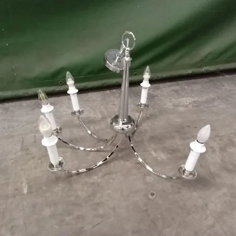 QUALITY DESIGNER SILVER CANDELABRA CEILING LIGHT