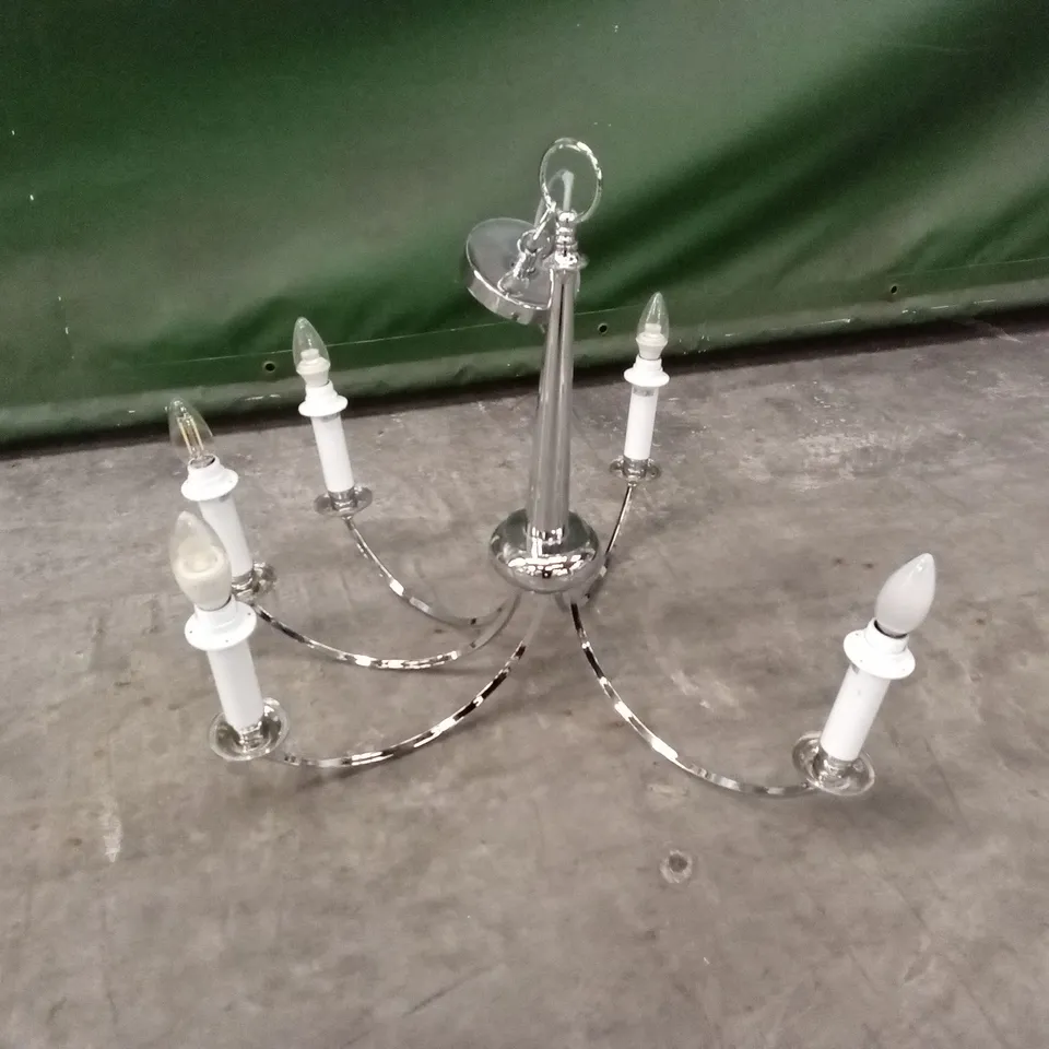 QUALITY DESIGNER SILVER CANDELABRA CEILING LIGHT