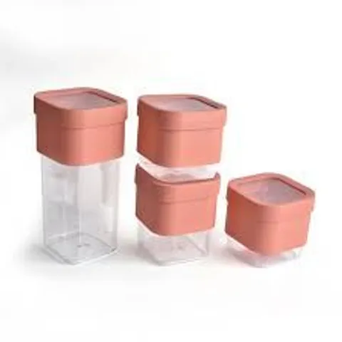 COOKS ESSENTIALS SET OF 4 VERTICAL ADJUSTABLE HEIGHT CONTAINERS