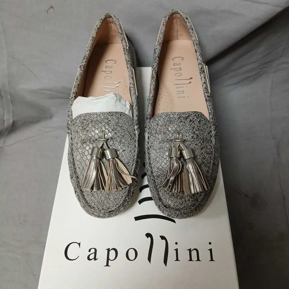 CAPOLINI MYLEEN PEWTER TASSEL LOAFERS – WOMEN’S SHOES, UK3 (EU36)