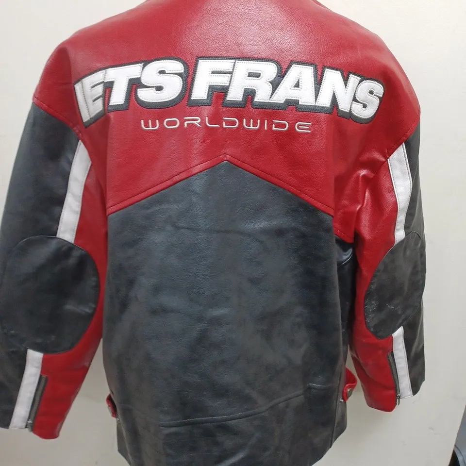 IETS FRANS LEATHER LOOK RACING STYLE JACKET - S P 