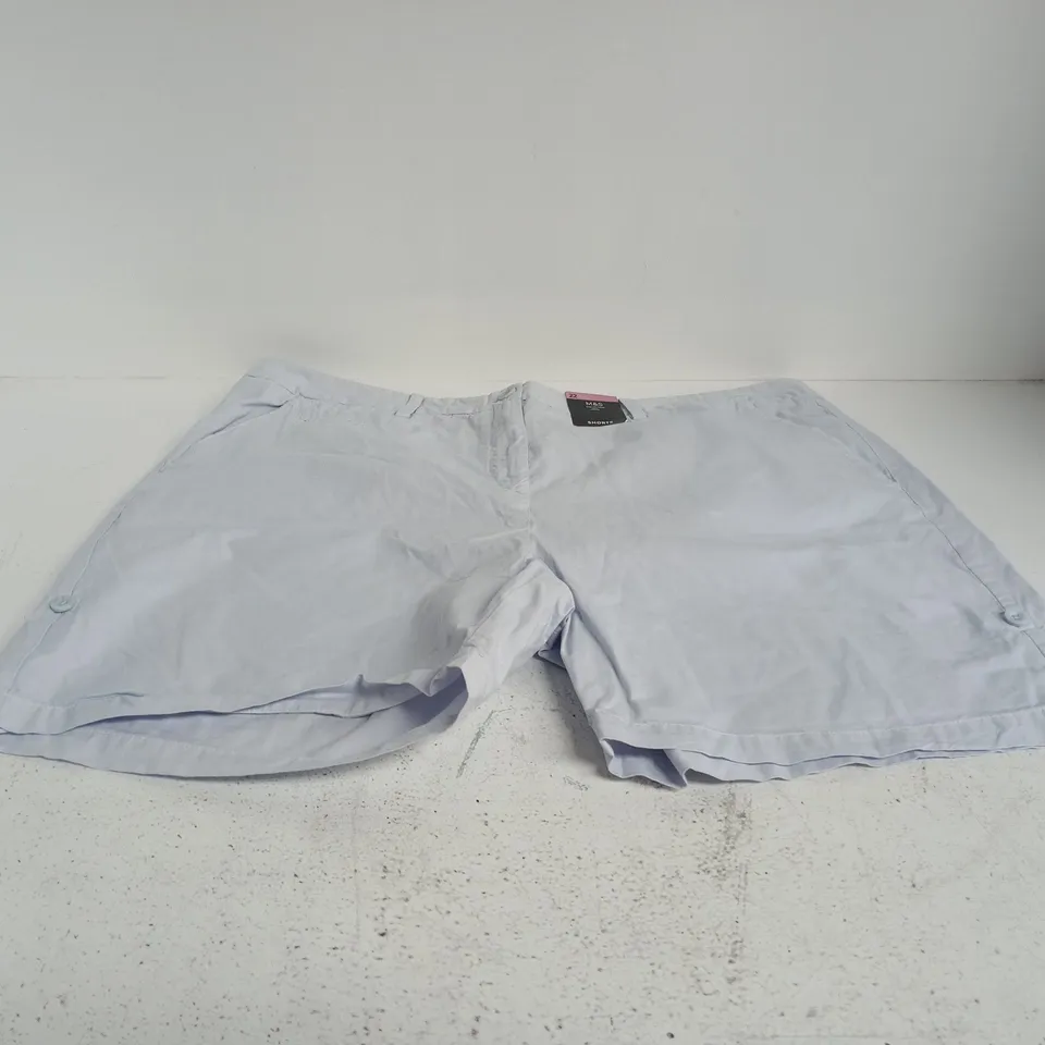 M&S COLLECTION SHORTS, WOMEN’S – LIGHT BLUE, UK 22