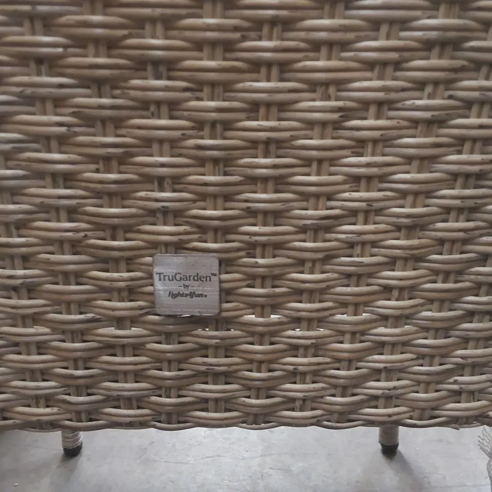 BOXED SET OF 4 TRUGARDEN RATTAN GARDEN DINING CHAIRS 