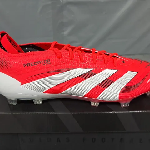 BOXED PAIR OF ADIDAS PREDATOR ELITE BOOTS IN RED - UK 9