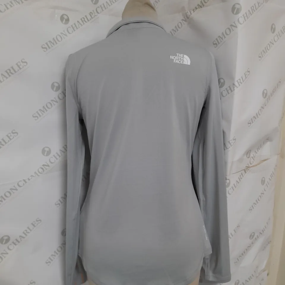 THE NORTH FACE 1/4 ZIP REPEAT GRAPHIC GREY JACKET SIZE S RRP £40