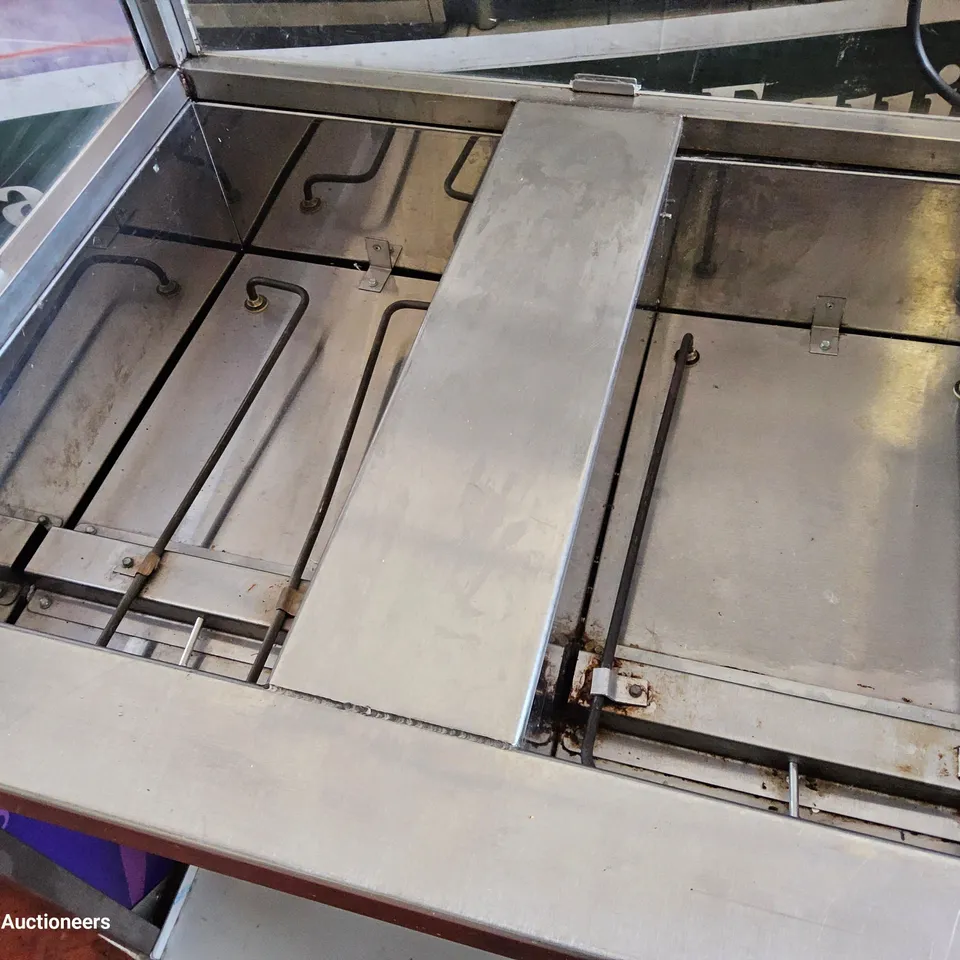 SERVICE TROLLEY WITH 2 X BAIN MARIES