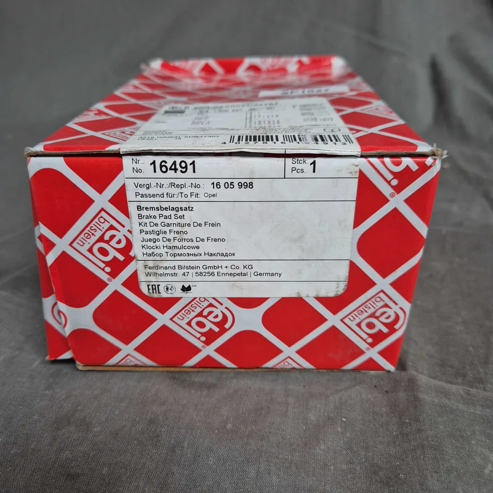 FEBI BILSTEIN BRAKE PAD SET, TO FIT OPEL