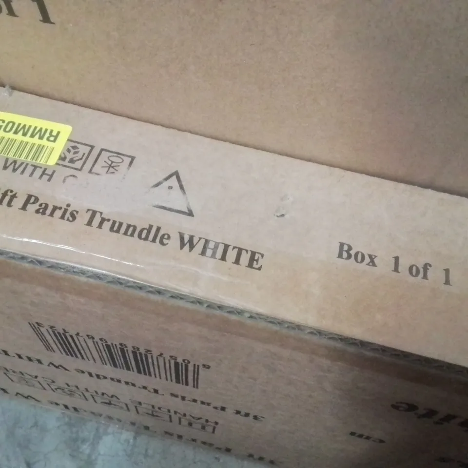 BOXED 3FT PARIS BED WITH TRUNDLE -WHITE- (2 BOXES)