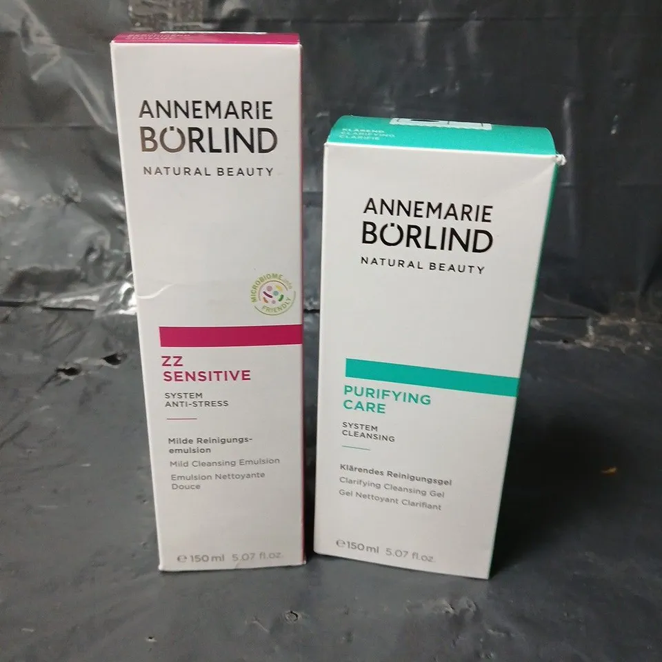 ANNMARIE BORLIND ZZ SENSITIVE MILD CLEANSING EMULSION 150ML AND PURIFYING CARE CLEANSING GEL 150ML