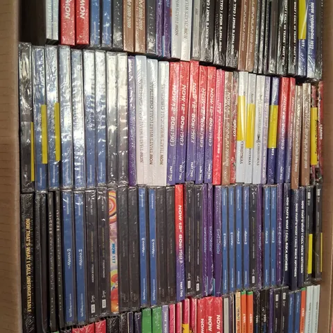 APPROXIMATELY 100 BRAND NEW CDS TO INCLUDE; NOW THATS WHAT I CALL CHRISTMAS, THE CURE, GIRLS ALOUD AND ANDREA BOCELLI