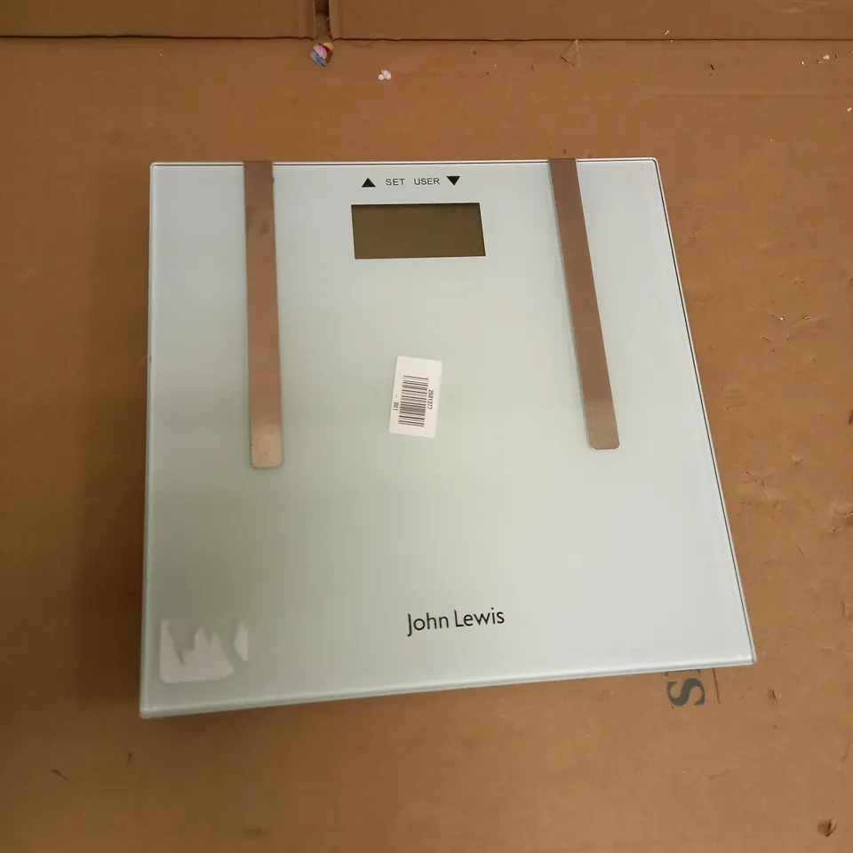 JOHN LEWIS GLASS BODY WEIGHT SCALES - MINT GREEN