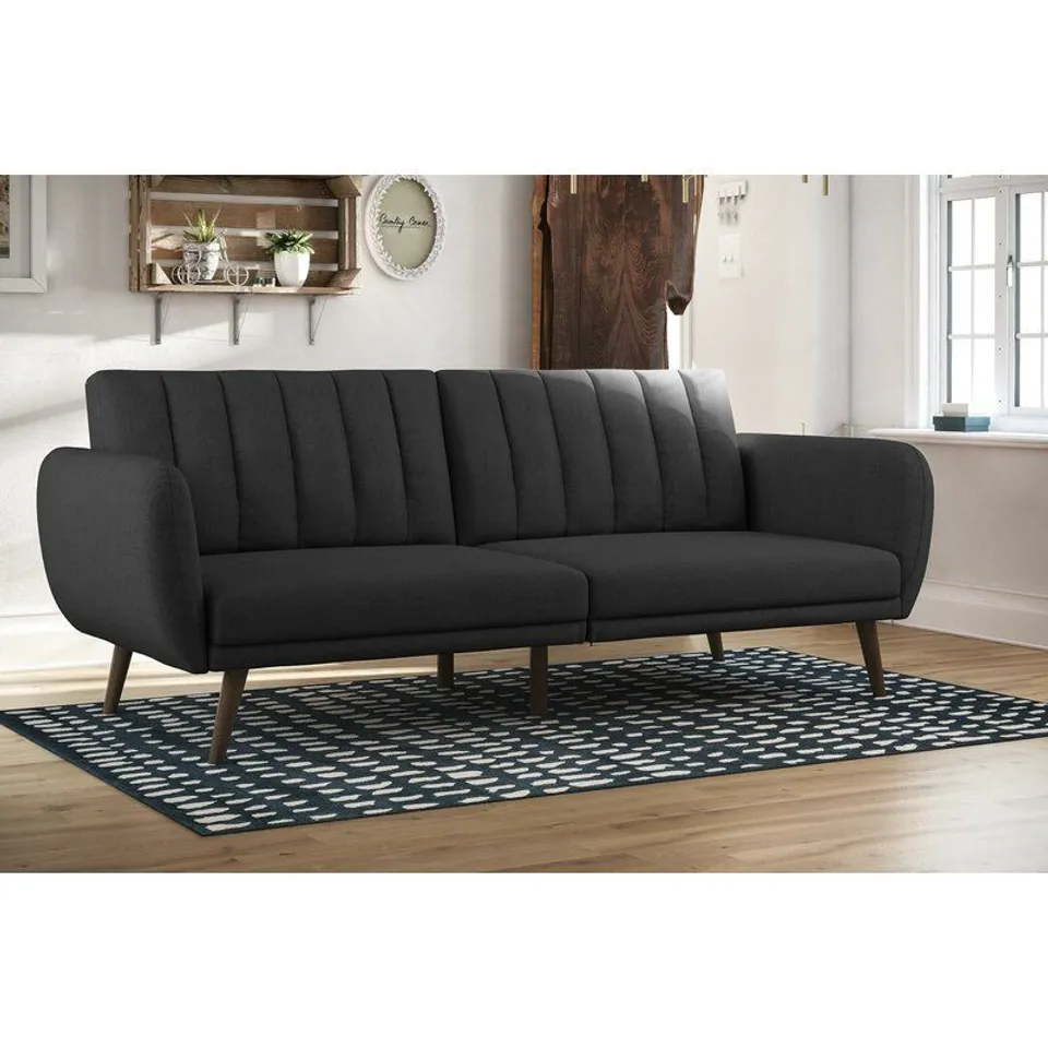 3 SEATER CLIC CLAC SOFABED UPHOLSTERY COLOUR DARK GREY