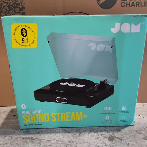BOXED JAM BLUETOOTH SOUND STREAM+ VINYL RECORD PLAYER