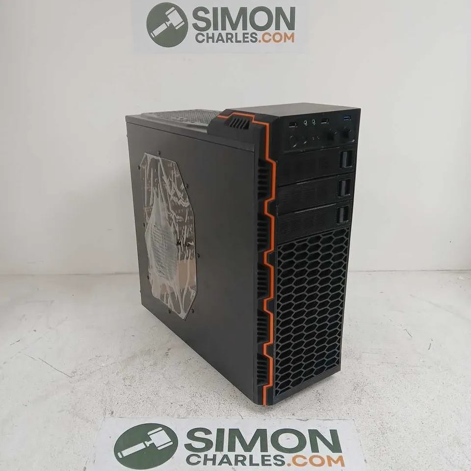 RAIDMAX SEIRAN II ATX-302WB BLACK / ORANGE STEEL / PLASTIC ATX MID TOWER COMPUTER CASE