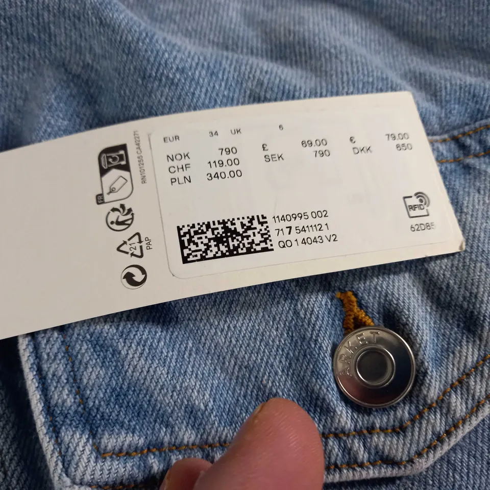 ARKET DENIM JACKET - UK 6