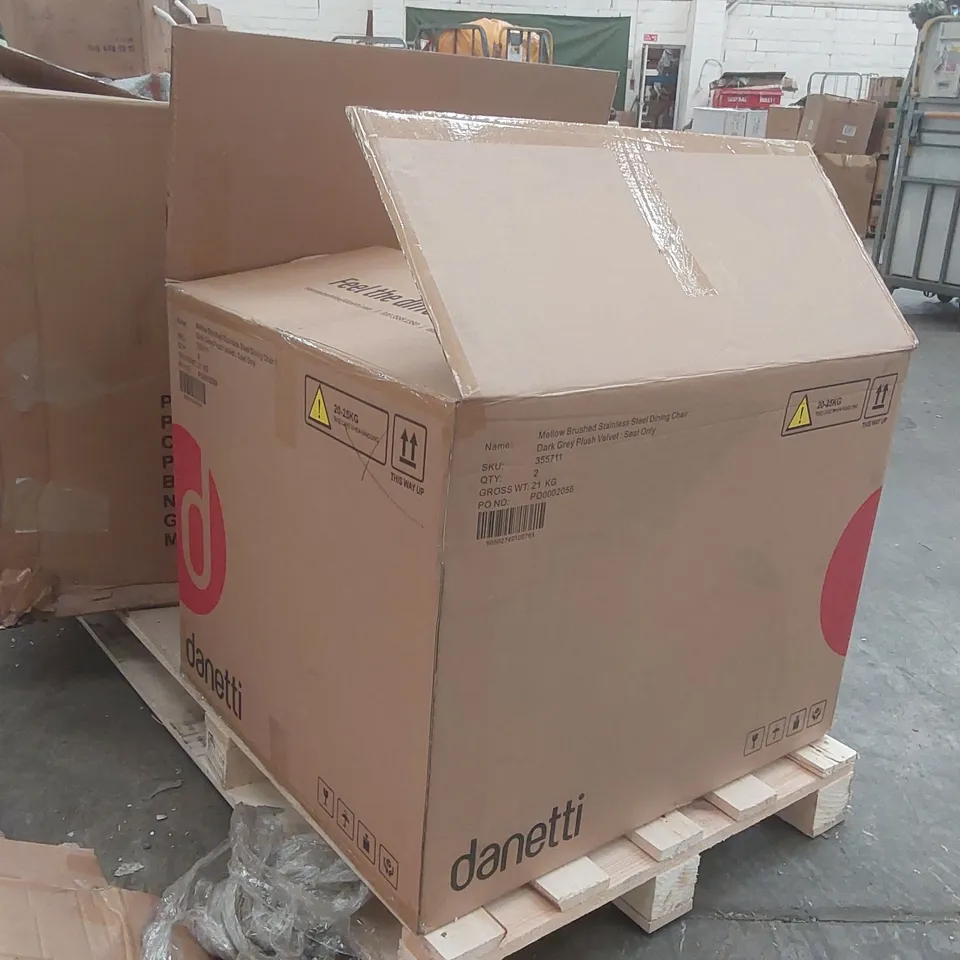 PALLET CONTAINING ASSORTED DESIGNER FURNITURE PARTS