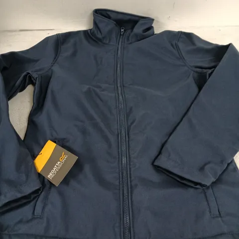 REGATTA WOMENS ABLAZE SOFTSHELL JACKET, BLUE - SIZE UK 14
