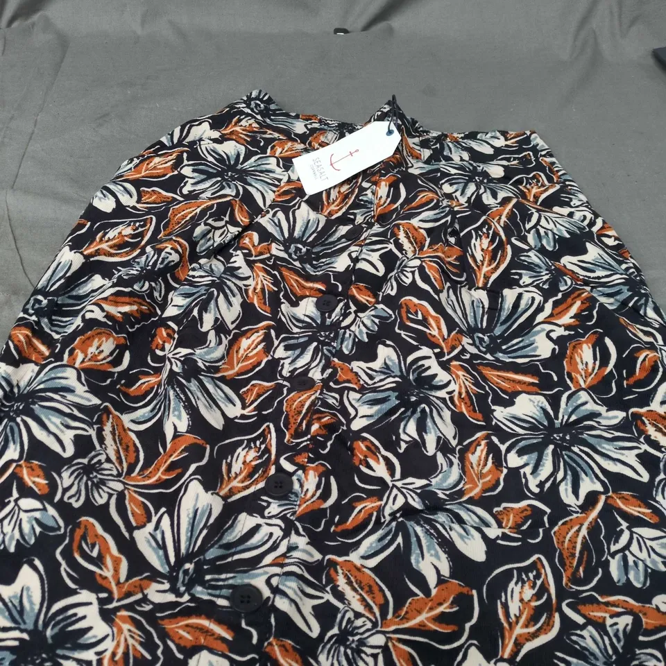 SEASALT CANVAS WORK SKIRT – MALLOW BLOOMS ONYX, UK 10 (US 6, EUR 38)