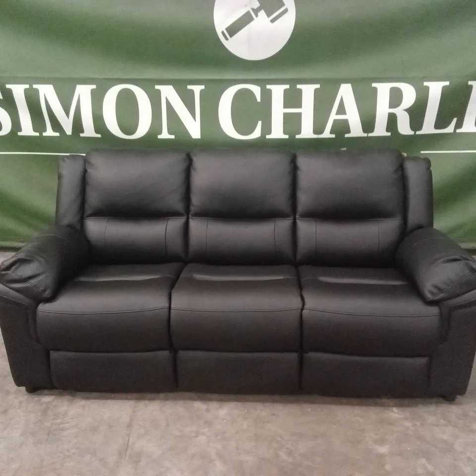 ALBION LUXURY FAUX LEATHER HIGH BACK 3 SEATER SOFA RRP £599