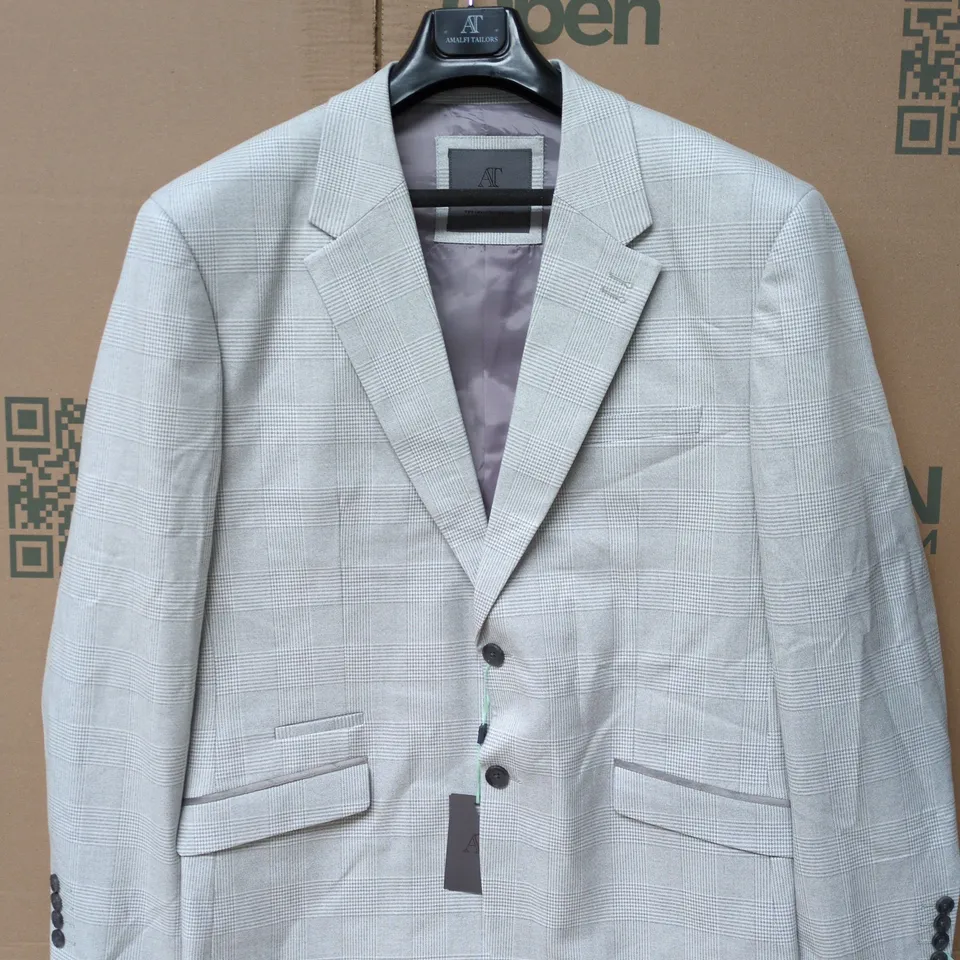 AMALFI TAILORS SANTORINI JACKET IN LIGHT GREY - SIZE 46