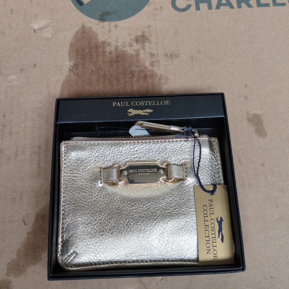PAUL COSTELLOE LEATHER PURSE GOLD