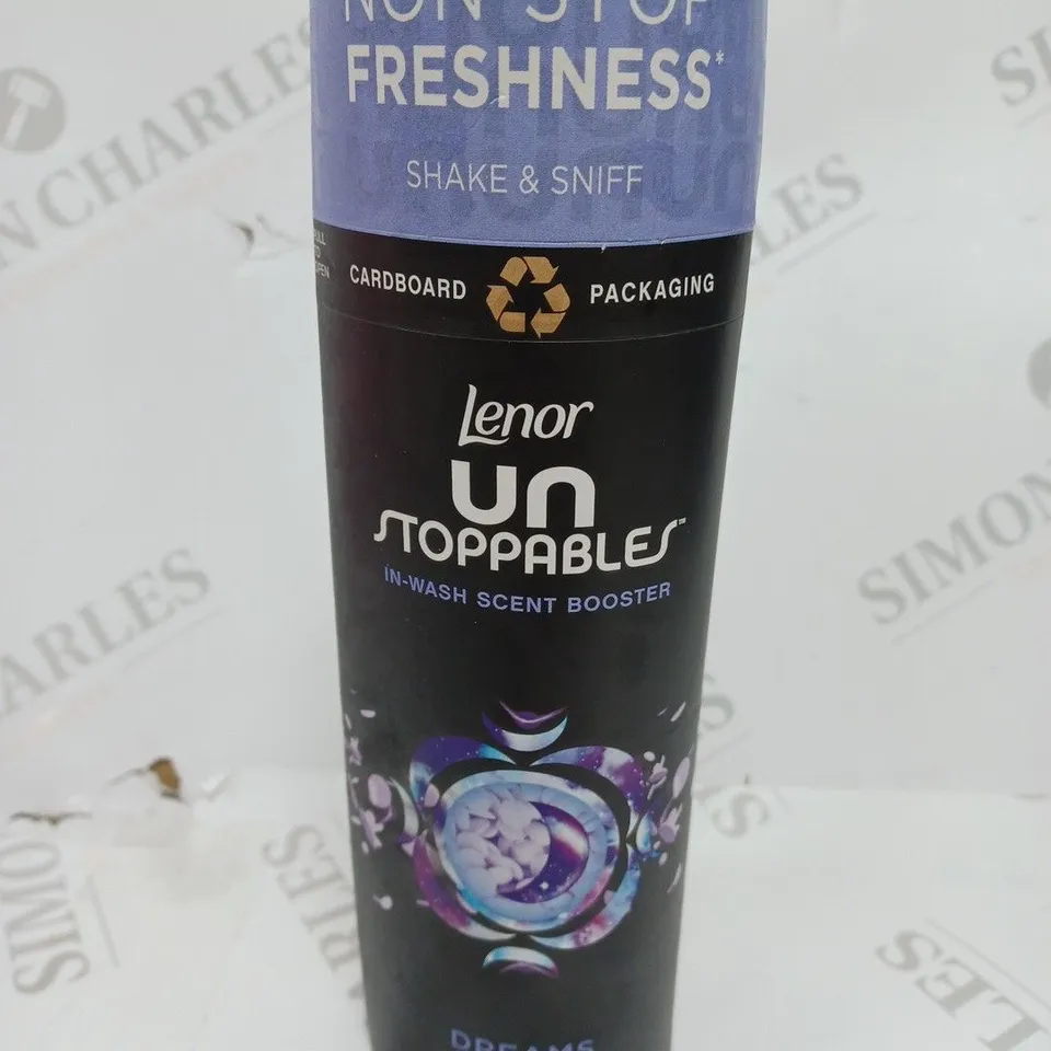 CARTON OF LENOR UNSTOPPABLES IN-WASH SCENT BOOSTERS DREAMS 264G