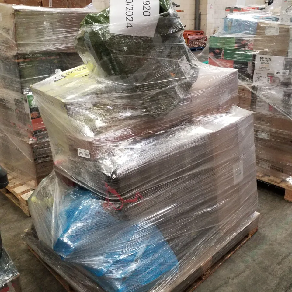 PALLET OF APPROXIMATELY 13 UNPROCESSED RAW RETURN HOUSEHOLD AND ELECTRICAL GOODS TO INCLUDE;