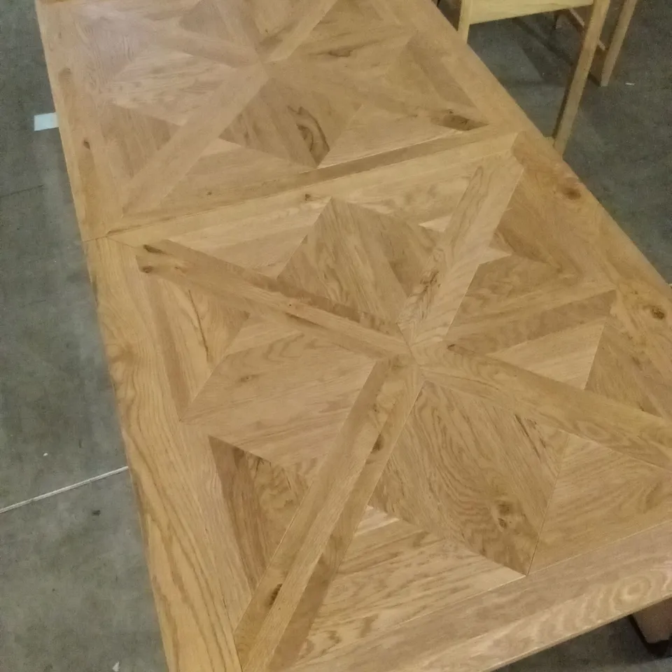 QUALITY DESIGNER INDUS RUSTIC OAK 6-8 SEATER DINING TABLE
