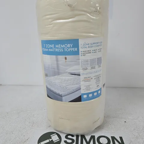 7-ZONE MEMORY FOAM MATTRESS TOPPER