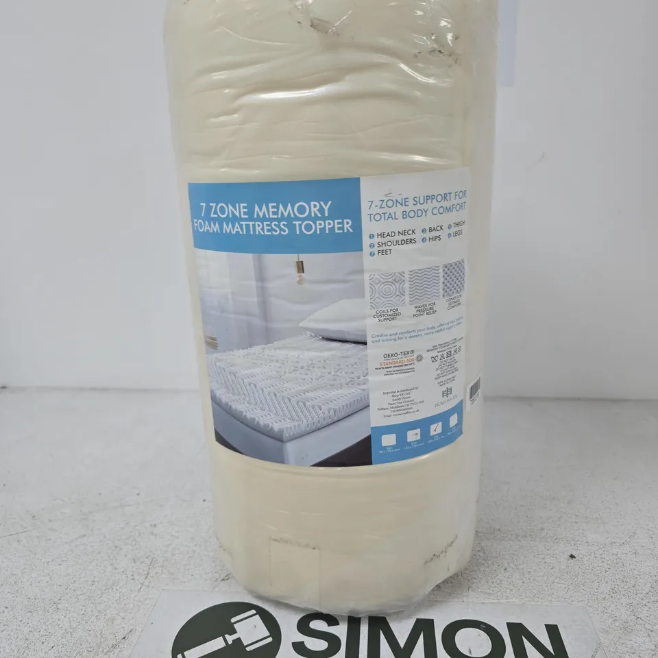 7-ZONE MEMORY FOAM MATTRESS TOPPER