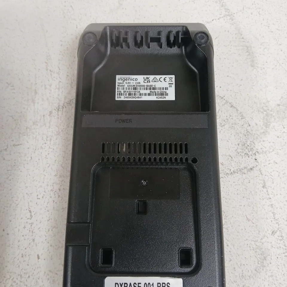INGENICO AXIUM DX8000 HANDHELD PAYMENT TERMINAL WITH DXBASE-001-RBS DOCK