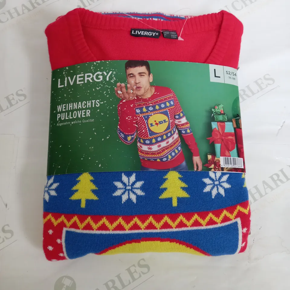 LIVERGY WEIGNACHTS PULLOVER LIDL JUMPER - LARGE