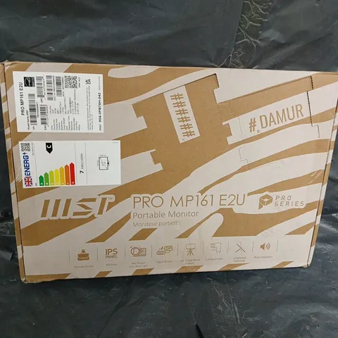 MSI PRO MP161 E2U - 15.6IN - FHD IPS - 60HZ - PORTABLE MONITOR - BLACK - BOXED 