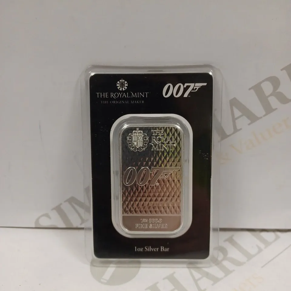 THE ROYAL MINT 007 SILVER BAR 1OZ