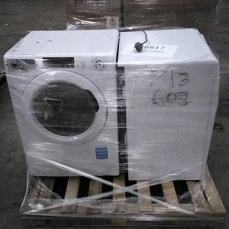 PALLET OF 2 CANDY SMART PRO FREESTANDING WASHING MACHINES IN WHITE