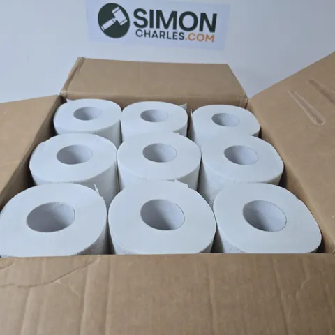 BOX OF APPROX 45 ROLLS OF TOILET ROLL
