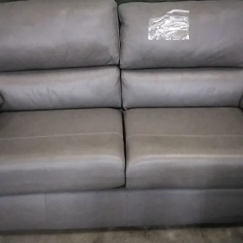 QUALITY BRITISH DESIGNED & MANUFACTURED G PLAN ELEPHANT GREY LEATHER 3 SEATER SOFA