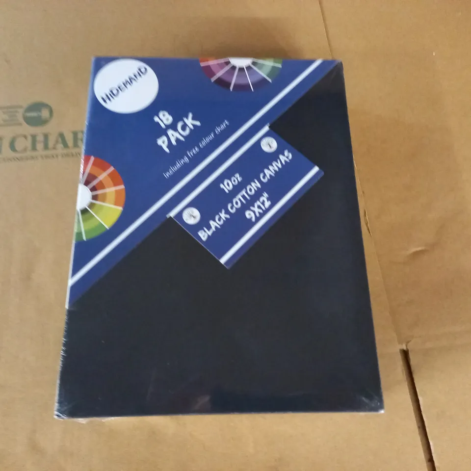 18-PACK 10 0Z BLACK COTTON CANVAS - 9 X 12"