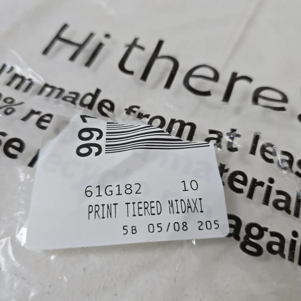 TOGETHER FLORAL PRINT TIERED MIDAXI DRESS – UK 10