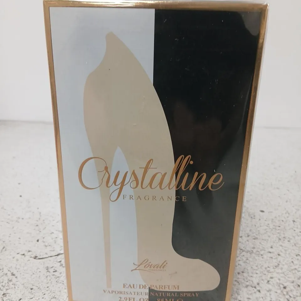 BOXED AND SEALED CRYSTALLINE FRAGRANCE LOVALI EAU DE PARFUM 85ML