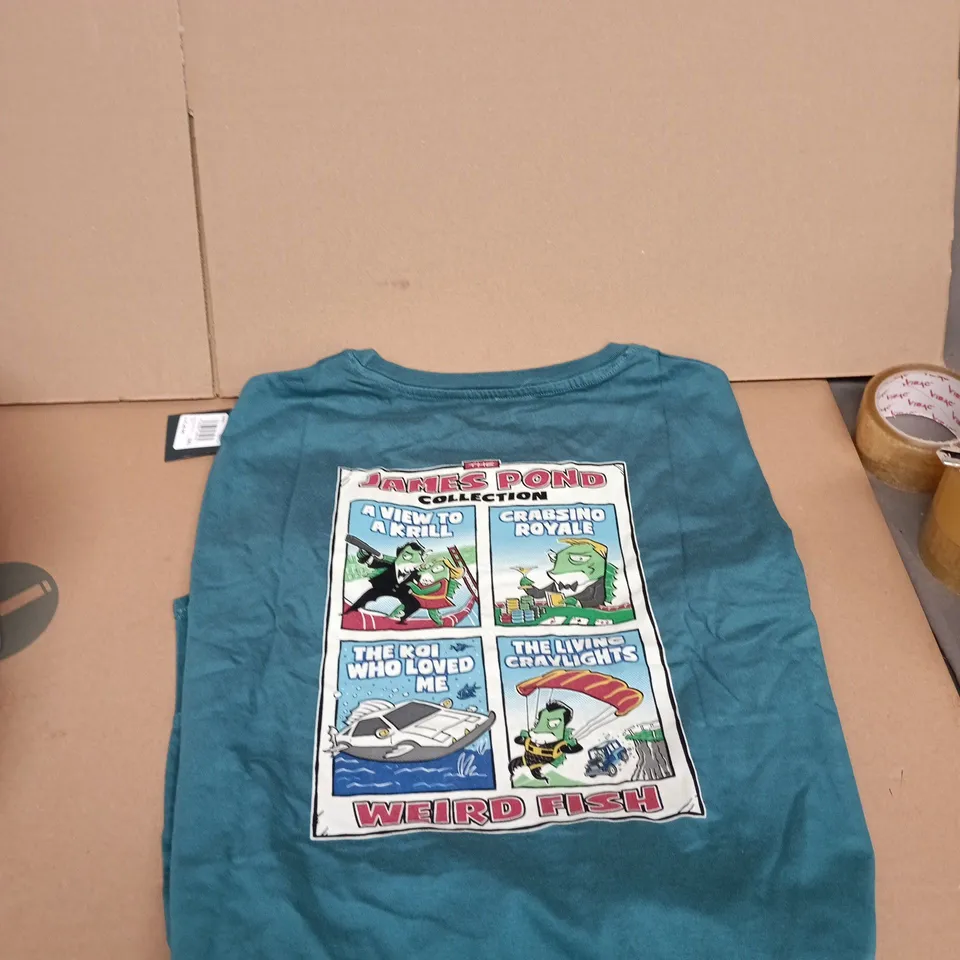 Weird Fish Artist T-Shirt – Deep Teal, UK 3XL (James Pond Collection)