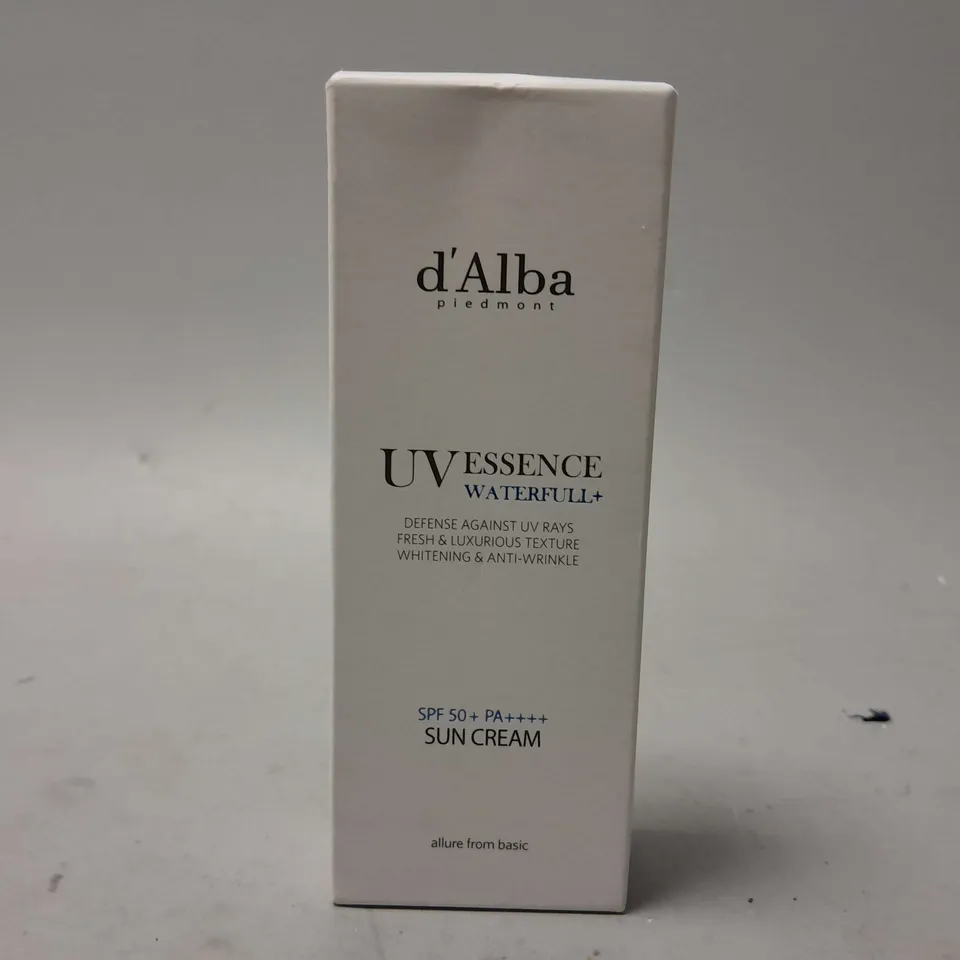 BOXED AND SEALED D'ALBA UV ESSENCE WATERFULL+ SPF 50+ PA++++ SUN CREAM (50ml)