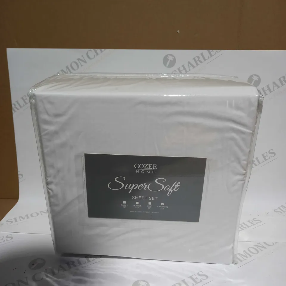 COZEE HOME SUPERSOFT SHEET SET - SUPERKING