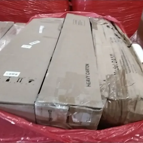 PALLET OF ASSORTED ITEMS INCLUDING AMAGABELI GREEN PVC COATED WIRE MESH NETTING, COMPACT CANOPY, STAINLESS STEEL WOOD PALLET GRILL, ULTTY SLIM TOWER BLADLESS FAN