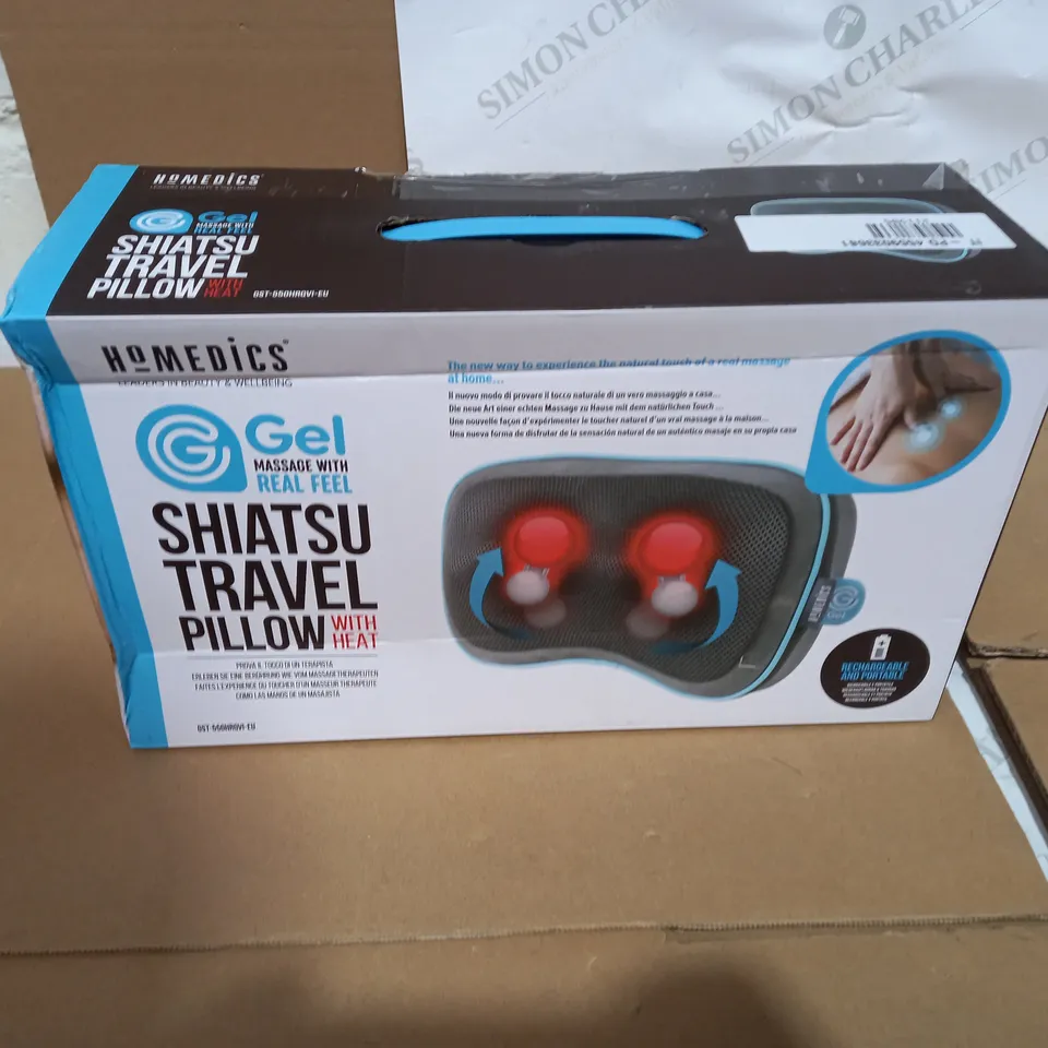 BOXED HOMEDICS SHIATSU TRAVEL PILLOW WITH HEAT GST-550HRQVI-EU