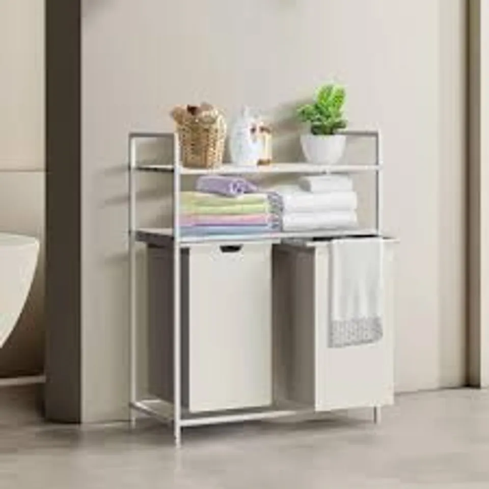 BOXED NEO DOUBLE TIER LAUNDRY HAMPER