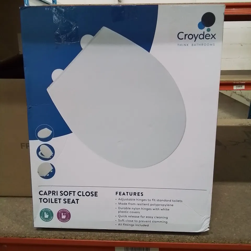 BOXED CAPRI PP THERMOPLASTIC ENTRY LEVEL SOFT CLOSE TOILET SEAT 