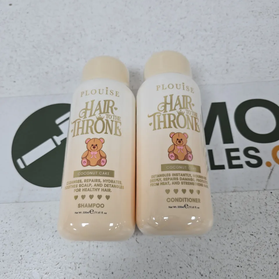 PLOUISE HAIR TO THE THRONE COCONUT CAKE SHAMPOO & CONDITIONER (2 X 330ML)