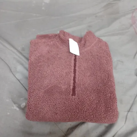 MANGO WOMEN'S ZIP-FRONT FLEECE JACKET – PINK, SIZE M