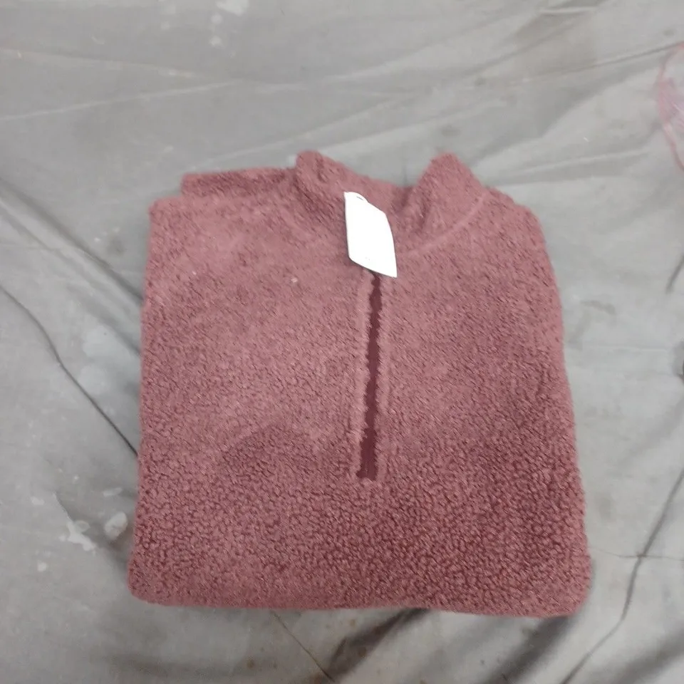 MANGO WOMEN'S ZIP-FRONT FLEECE JACKET – PINK, SIZE M